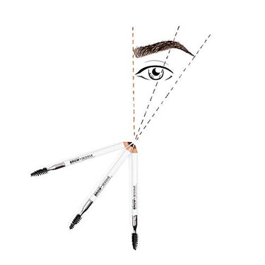 wet n wild Brow-Sessive Brow Pencil 9g- Dark Brown, Dual-Ended Eyebrow Pencil with Spoolie Brush for Thin and Thick Eyebrows, Natural Look Formula, Buildable Color Definition